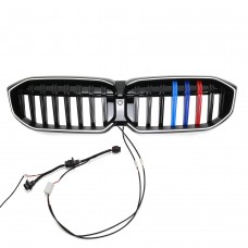 Auto Body Parts Car Bumper Grill three-color single slat m color Front Grille For BMW 3 Series G20 G28 2023