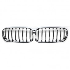 Car chrome silvery grille Front Bumper Kidney Grille Car Front mesh Grille For Bmw 5 series G30 2018-2020