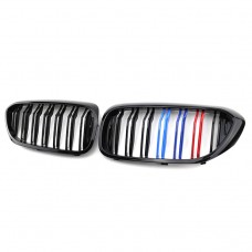 Three Color Double Slat Line Front Grille Kidney grill For Bmw 5 series G30 2018-2020