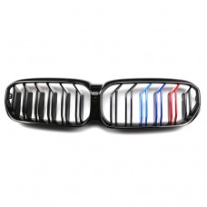 Front Grille Kidney grill 3 color double slat line style front bumper grill For Bmw 5 series G30 2020-