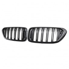 Grill Double Slats Carbon Fiber Front Grille Front Bumper Kidney Center Grille For Bmw 6 series G32 GT 2017-2019