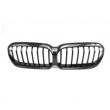 Front Kidney Grille Front Bumper Grill Carbon Fiber Single Slat Car Grills For Bmw 5 series G30 2020