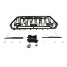 2020 New style honeycomb Front Grille With Amber Light With Light Bar Fit For Toyota RAV4
