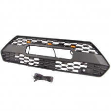 2020 Mesh Front Grille With Amber Light Fit For Toyota RAV4