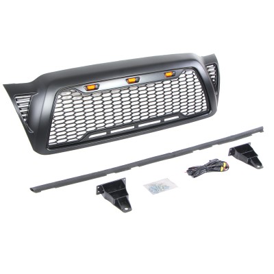 Решетка радиатора Матовый черный/Серый ABS для Toyota Tacoma 2005-2011 - купить на tuningdom.ru