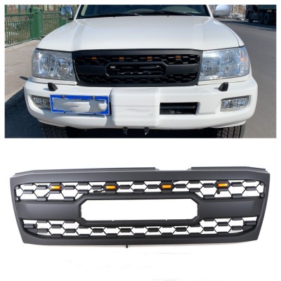 Решетка радиатора Матовый черный/Серый ABS для LandCrusier LC100 2003-2006 - купить на tuningdom.ru