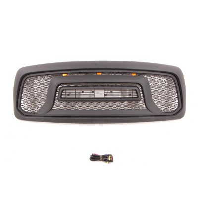 Решетка радиатора для Dodge Ram 1500 2002-2005, матовый черный/серый, ABS – купить на TuningDom.ru