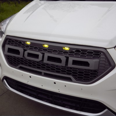 Купить решетку радиатора Матово-черная/Серая из ABS для Ford Kuga/Escape 2017 на tuningdom.ru
