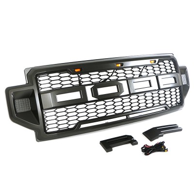Решетка радиатора Матовый черный/Серый ABS для Ford F250 2022 - купить на tuningdom.ru