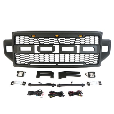 Решетка радиатора Матовый черный/Серый ABS для Ford F250 2022 – купить на tuningdom.ru