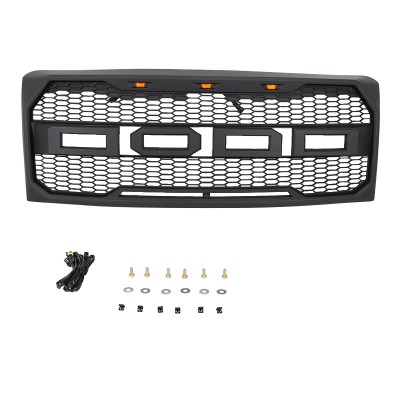 Решетка радиатора Матовый черный/Серый ABS для Ford F150 2009-2014 - купить на tuningdom.ru