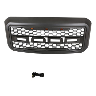 Решетка радиатора Матовый черный/Серый ABS для Ford F250 2012-2016 - купить на tuningdom.ru