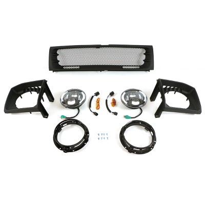 Решетка радиатора Матовый черный/Серый ABS Fit For PAJERO V33 V43 V31 V32 - TuningDom.ru