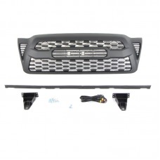 Решетка Радиатора для Toyota Tacoma, Матовый Черный/Серый, Abs