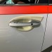 Декоративная панель ручек дверей Kia K3 2019, черн/серебр
