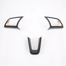 Декоративные Вставки на Рулевое Колесо для Audi A3L 2021, Серебристо-Черного Цвета из Abs
