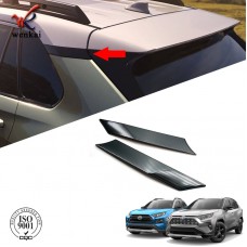 Car Exterior Accessories Fashionable Stainless Steel Carbon Fiber Outer C Pillar Cover Trim For Toyota Rav4 XA50 2019 2020
