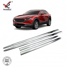 Хромированная накладка для боковой двери Mazda CX-30 2020-2021, ABS, серебристая
