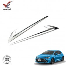 Хромированная накладка на задний фонарь Toyota Corolla Sport Hatch 2019, ABS, серебристая
