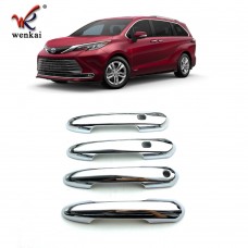 Хромированная Ручка Боковой Двери для Toyota Sienna 2021-2022, Аксессуар для Экстерьера Автомобиля
