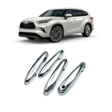 Хромированная Накладка на Боковую Дверную Ручку Toyota Highlander 2020-2021, Abs
