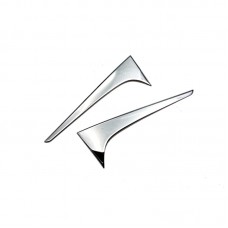 For Lexus UX200 UX250h UX260h Car Sticker Styling Ornament Rear Tail Spoiler Side Triangle Molding Window Bezel Trim 2pcs
