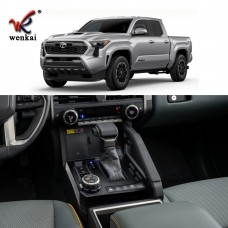 For Toyota Tacoma 2024 2025 Car Interior Accessories Gear Shift Panel Cover Decor Trim ABS Carbon Fiber Black 1pcs
