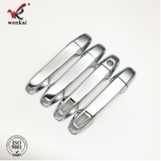 8Pcs Chrome Smart Key Hole Door Handle Cover Trim For Toyota Yaris vitz 2016 2017 2018 Car Accessories