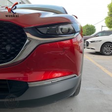 Хромированная накладка на противотуманную фару для Mazda CX-30 2020-2021, ABS, серебристая
