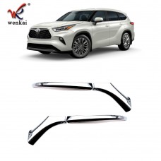 ABS Chrome Side Door Rearview Mirror Cover Trim For Toyota Highlander Kluger 2021 2022 Car Exterior Accessories
