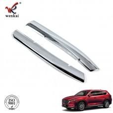 Хромированная накладка на передний бампер для Mazda CX-8 KG 2018-2019, серебро, ABS
