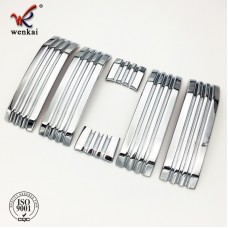 ABS Chrome 6pcs Front Center Grille Insert Cover Trim For Toyota Land Cruiser Prado FJ150 2018 Car Exterior Accessories