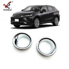 ABS Chrome For Toyota Harrier Venza 2020 2021 Front Fog Lamp Cover Car Exterior Accessories