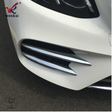 ABS Chrome Front Fog Light Middle Cover Trim For Mercedes Benz E-Class W213 Sport 2016-2018 Car Styling Accessory