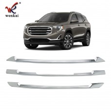 ABS Chrome Grille Overlay Front Grill Trim Covers Inserts For GMC TERRAIN 2018 2019