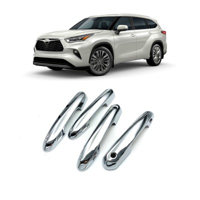 Купить ABS Хромированную накладку на боковую дверную ручку Toyota Highlander 2020-2021 на Tuningdom.ru