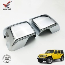 ABS Chrome Side Door Rear View Mirror Cover For Jeep Wrangler JL 2018 2019 Car Auto Parts