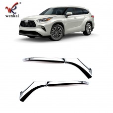 ABS Chrome Side Door Rearview Mirror Cover Trim For Toyota Highlander Kluger 2021 2022 Car Exterior Accessories