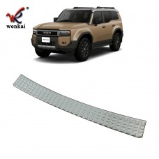Accessories Stainless steel Rear Bumper Protector Foot Plate Rear Trunk Bumper Protector For 2024 Toyota Land Criuser Prado
