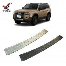 Accessories Stainless steel Rear Bumper Protector Foot Plate Rear Trunk Bumper Protector For 2024 Toyota Land Criuser Prado