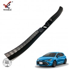 Black Rear Built-In Bumper Foot Guard Plate For Toyota Corolla Sport Hatch Hatchback Auris 2019 Car Protection Accessories