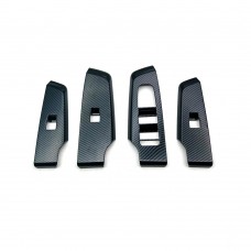 Car Accessories Carbon Fiber Window Switch Panel Trim Cover For Mitsubishi Outlander 2022+ RHD