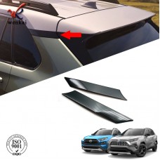 Car Exterior Accessories Fashionable Stainless Steel Carbon Fiber Outer C Pillar Cover Trim For Toyota Rav4 XA50 2019 2020