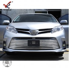 Car Front Bumper Mesh Vent Hole Dirt Grille Grills Cover Trims For Toyota Sienna 2018 2019 10pcs/set