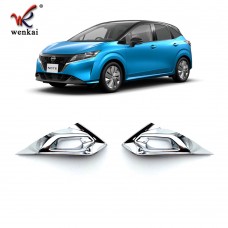 Car Front Bumper Trim Fog Lamp Cover Sticker For Nissan Note E13 2021 2022 Accessories Styling