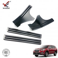 Car Matte Black Stainless Steel Pedal Door Sill Scuff Plate Cover Inner Built-in Threshold Part For Subaru Forester SK 2018 2019