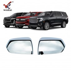 For Chevrolet Tahoe Suburban 2021 ABS Chrome Rear View Side Door Mirror Cover