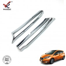 For Nissan Note 2017 2018 2019 Car Styling Body Stick Cover ABS Chrome Front Up Outlet Trim Grid Grill Grille Hood Frame 2pcs