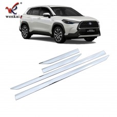 For Toyota Corolla Cross 2020 2021 2022 Car Auto Part ABS Chrome Body Side Door Molding Cover Trims