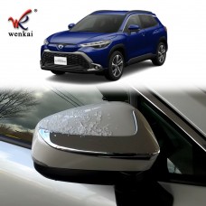 For Toyota Corolla Cross XG10 Japanese Version 2021 2022 ABS Chrome Side Mirror Rear View Wing Cover Trim